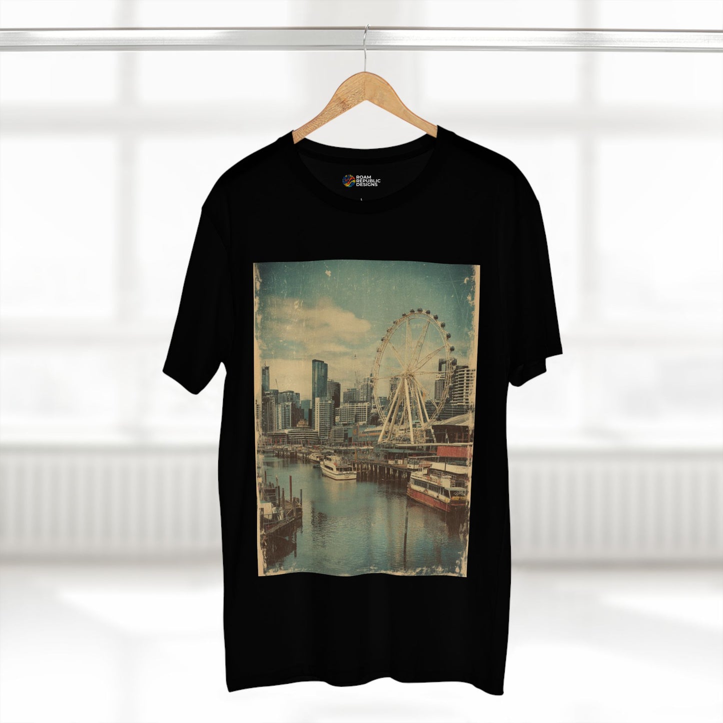 Vintage Docklands Observation Wheel Melbourne Unisex Tee