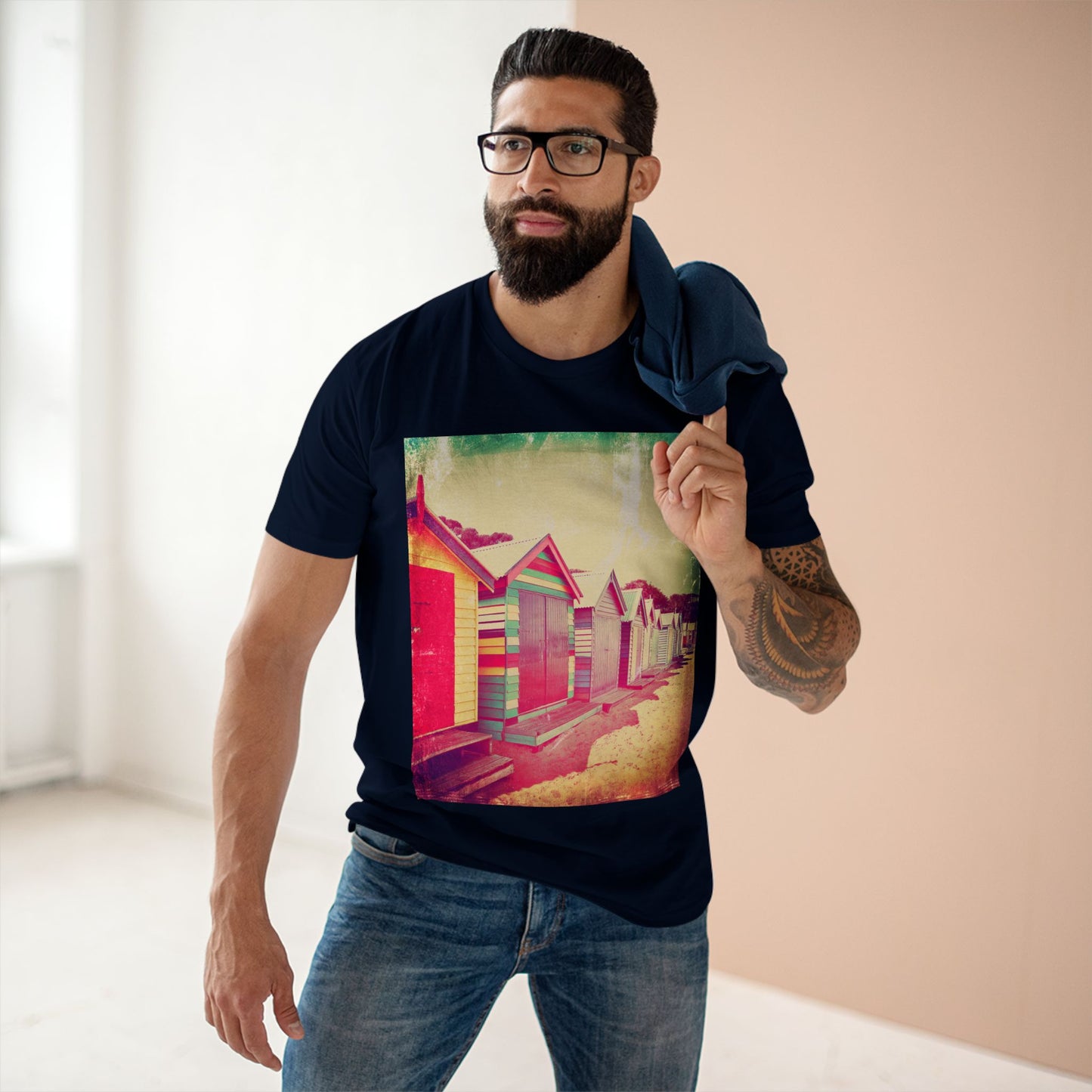 Vintage Brighton Bathing Boxes Melbourne Unisex Tee