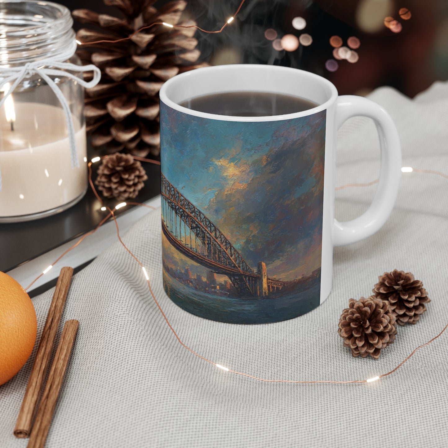 Surrealism Sydney Harbour Bridge Ceramic Mug 325ml