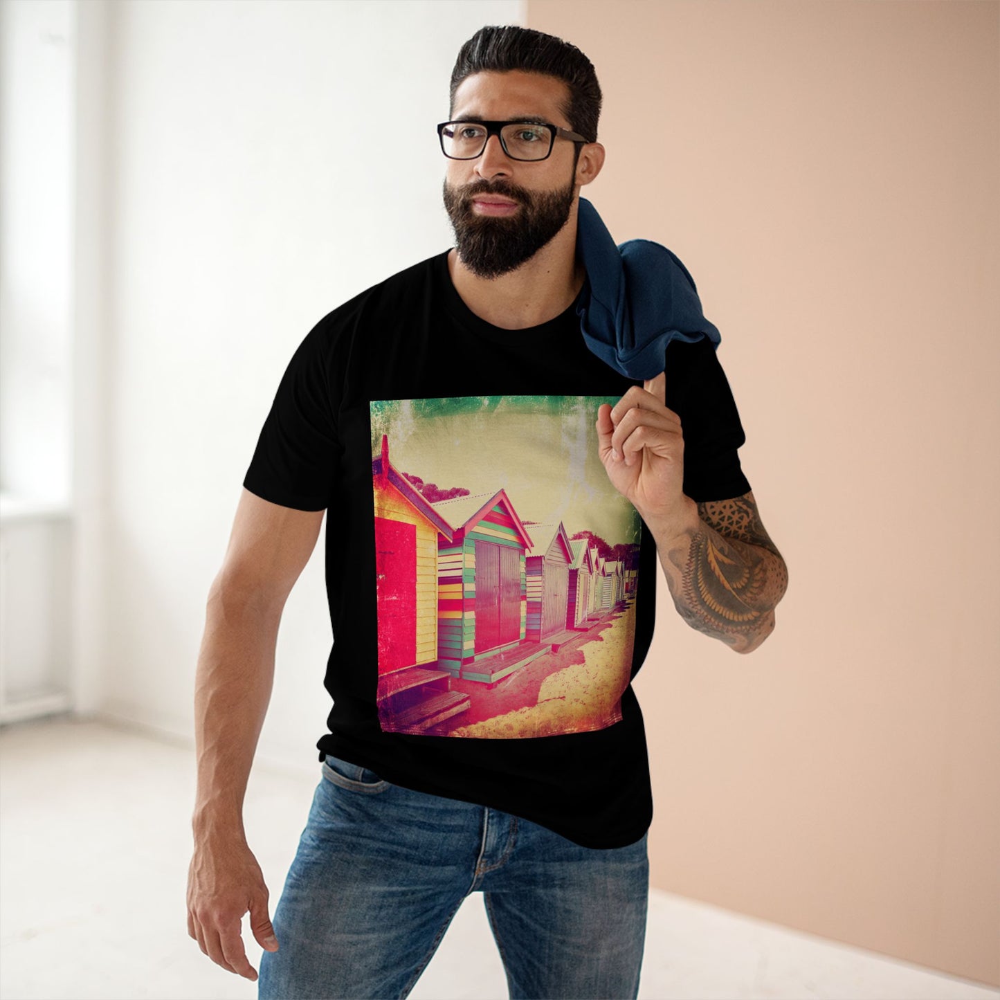 Vintage Brighton Bathing Boxes Melbourne Unisex Tee