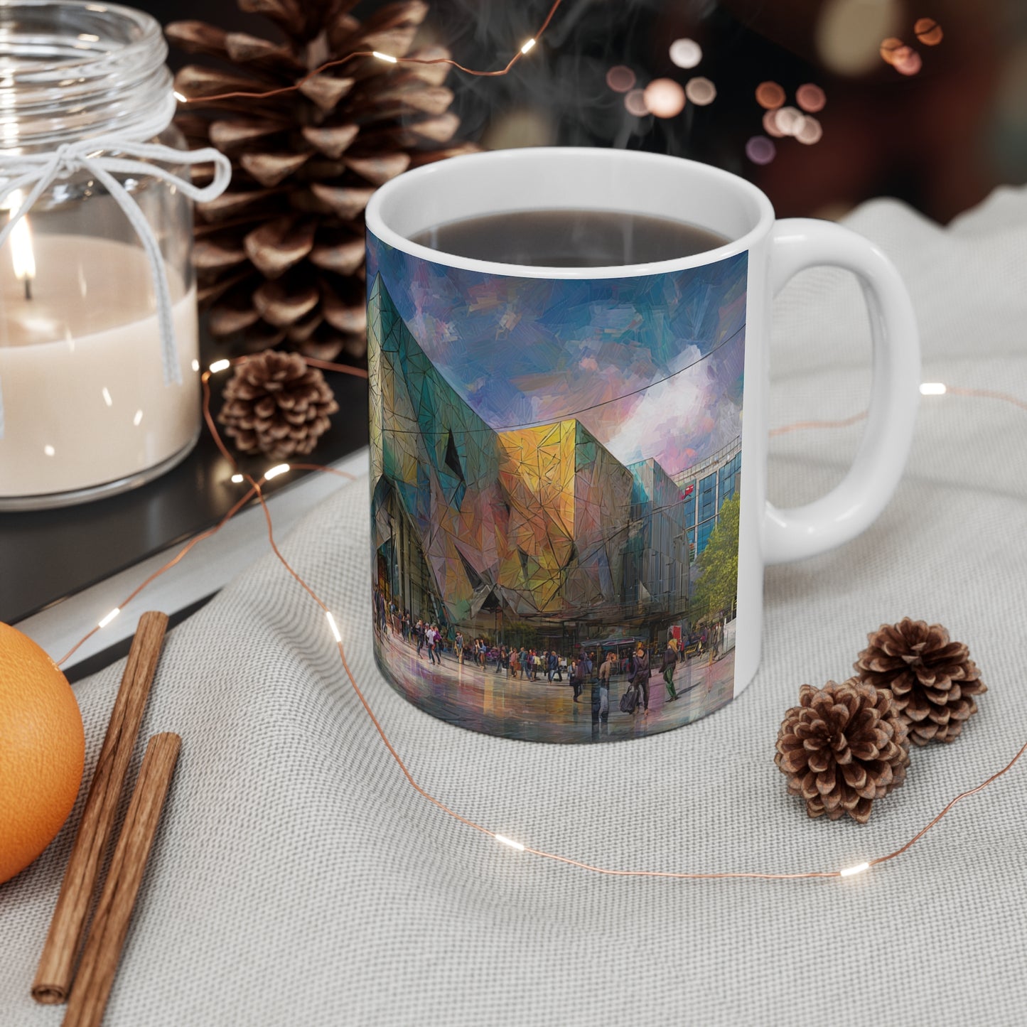 Surrealism Federation Square Melbourne Ceramic Mug 325ml