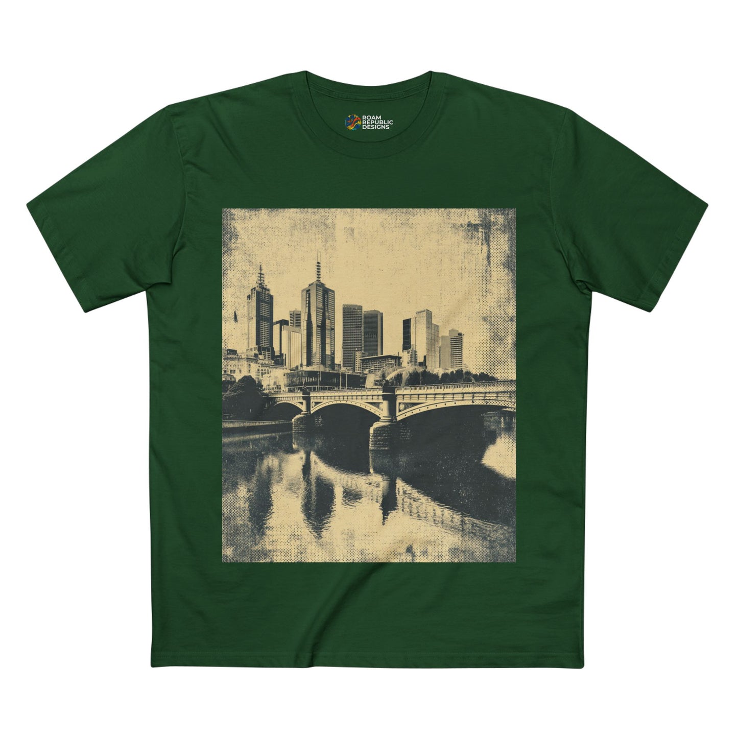 Vintage Yarra River and Princess Bridge Melbourne Unisex Tee