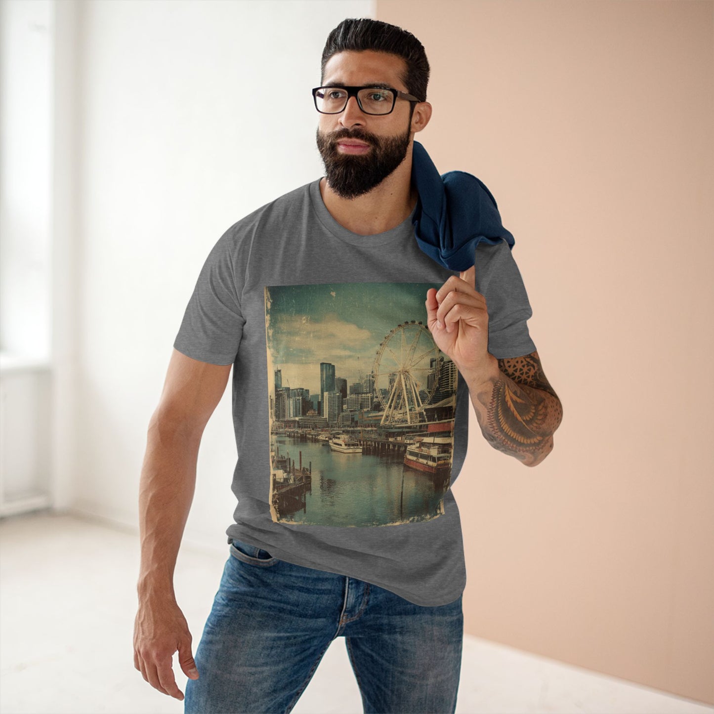 Vintage Docklands Observation Wheel Melbourne Unisex Tee