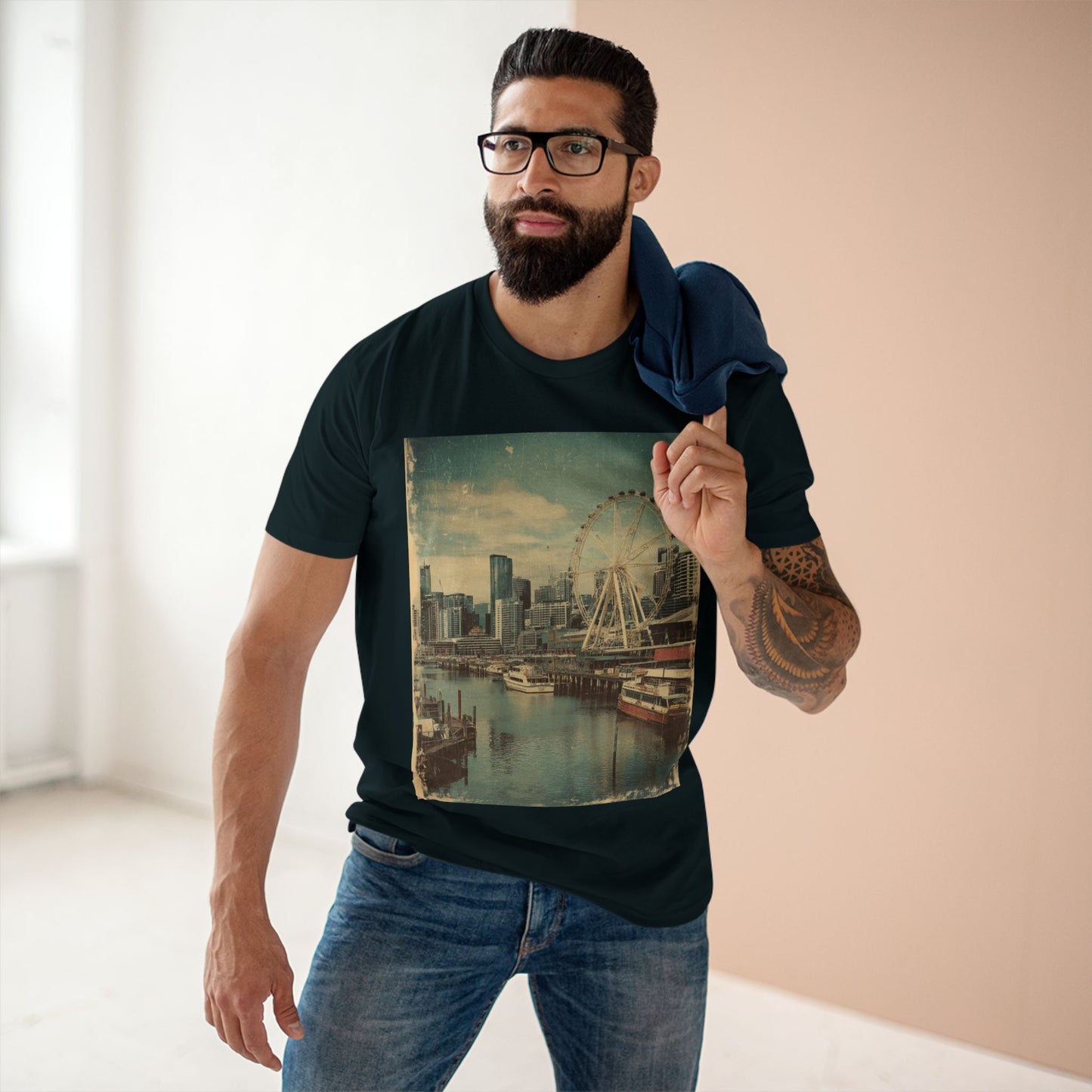 Vintage Docklands Observation Wheel Melbourne Unisex Tee