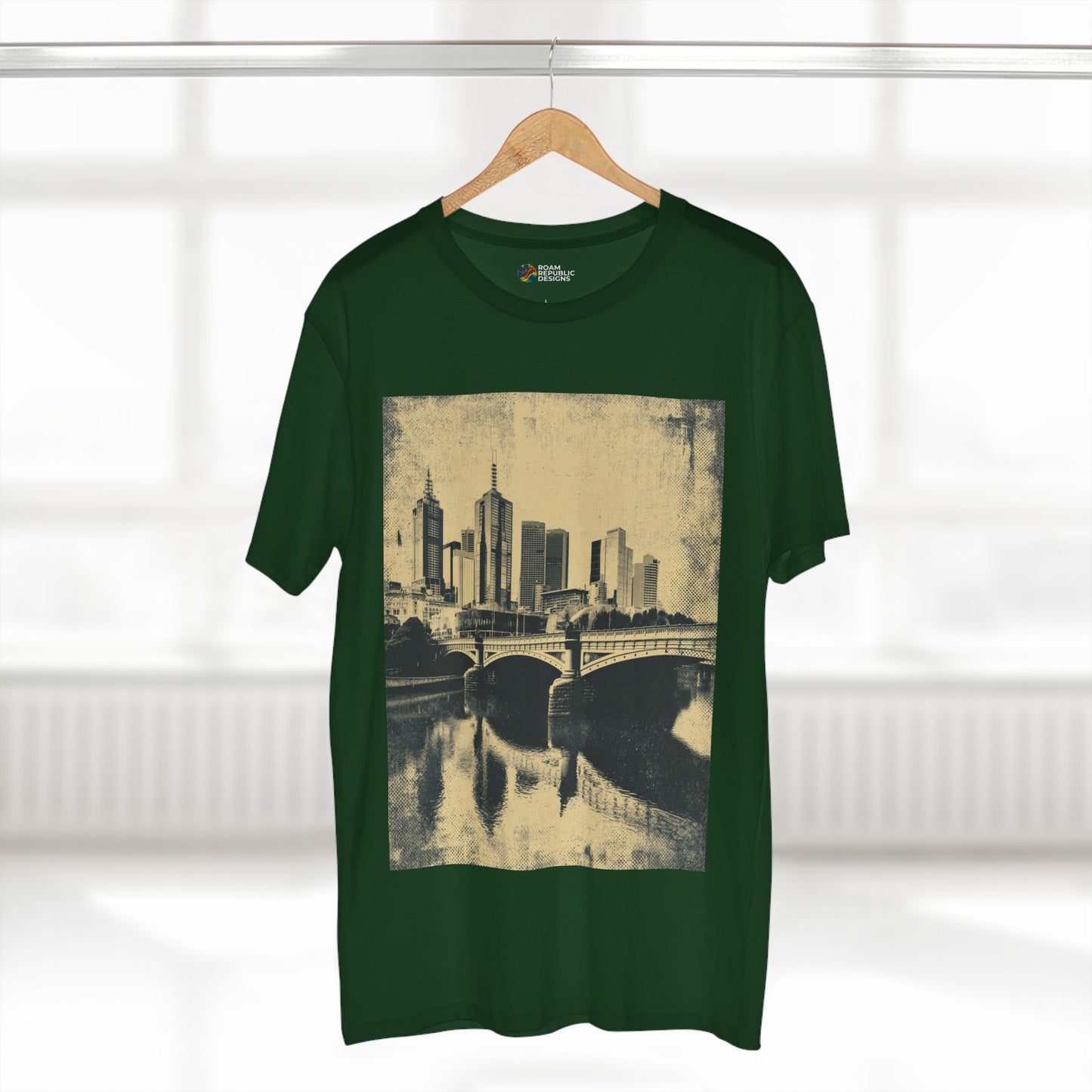 Vintage Yarra River and Princess Bridge Melbourne Unisex Tee