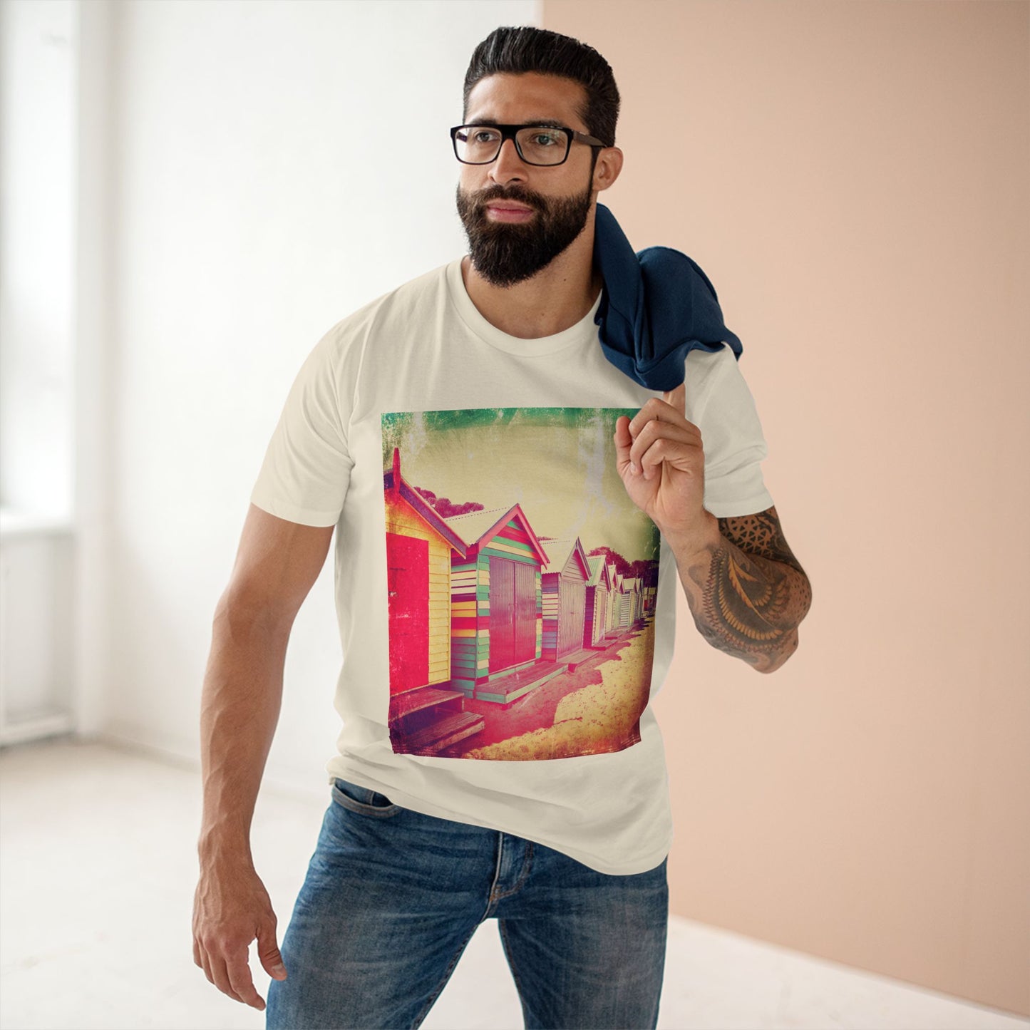 Vintage Brighton Bathing Boxes Melbourne Unisex Tee