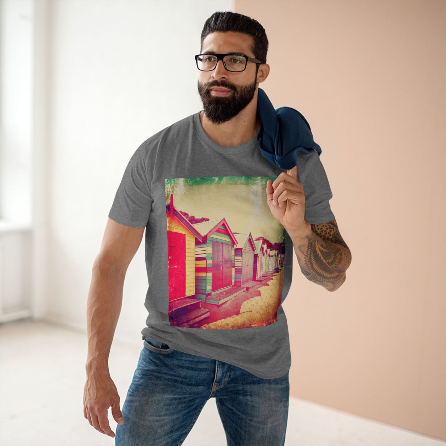 Vintage Brighton Bathing Boxes Melbourne Unisex Tee
