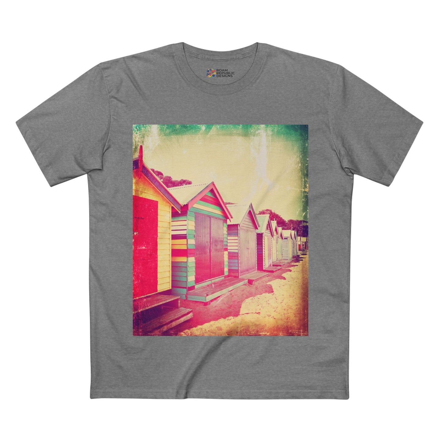 Vintage Brighton Bathing Boxes Melbourne Unisex Tee
