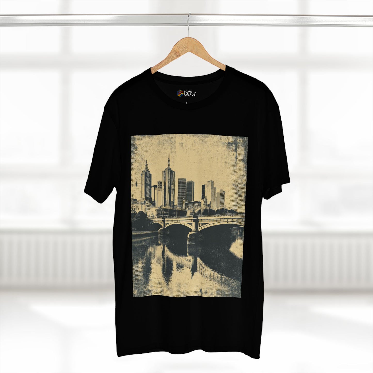 Vintage Yarra River and Princess Bridge Melbourne Unisex Tee