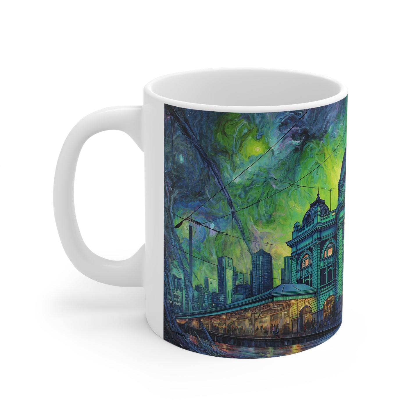 Surrealism Flinders Street Station Melbourne Ceramic Mug 325ml