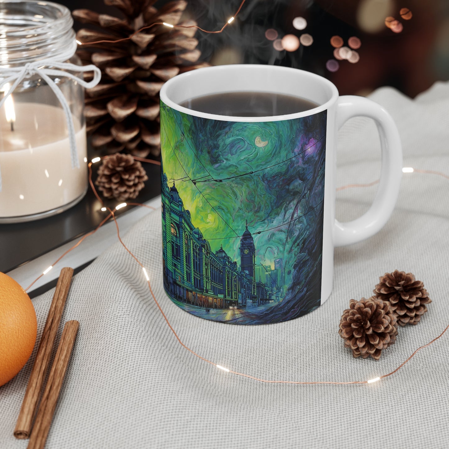 Surrealism Flinders Street Station Melbourne Ceramic Mug 325ml