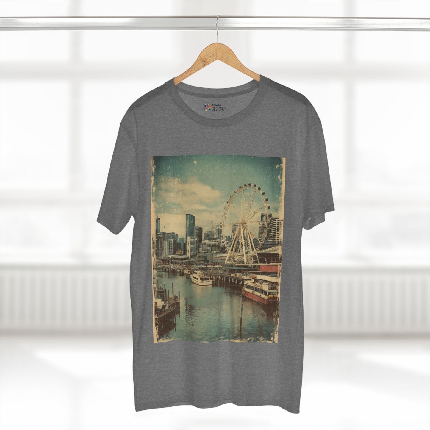 Vintage Docklands Observation Wheel Melbourne Unisex Tee