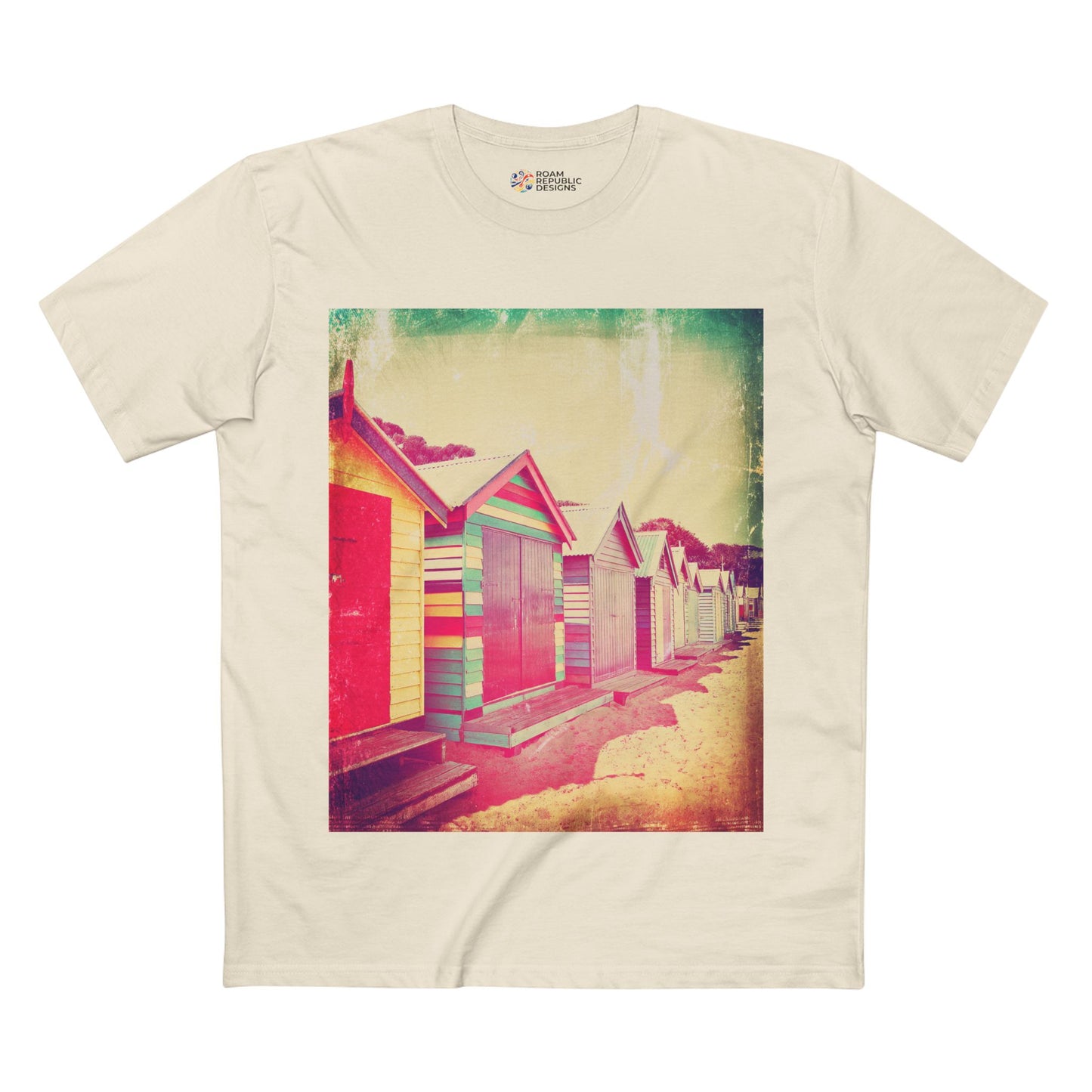 Vintage Brighton Bathing Boxes Melbourne Unisex Tee