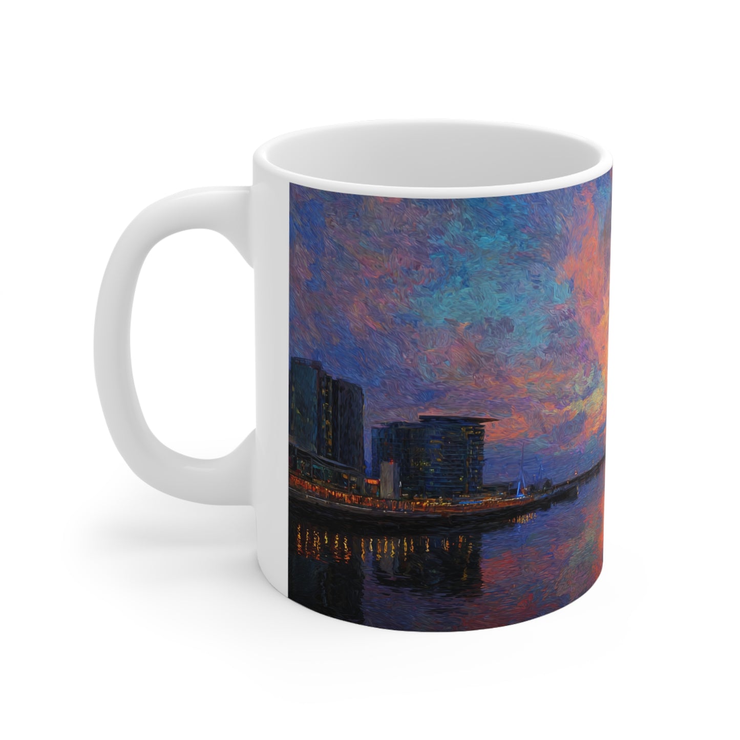 Surrealism Melbourne Observation Star and Docklands Ceramic Mug 325ml