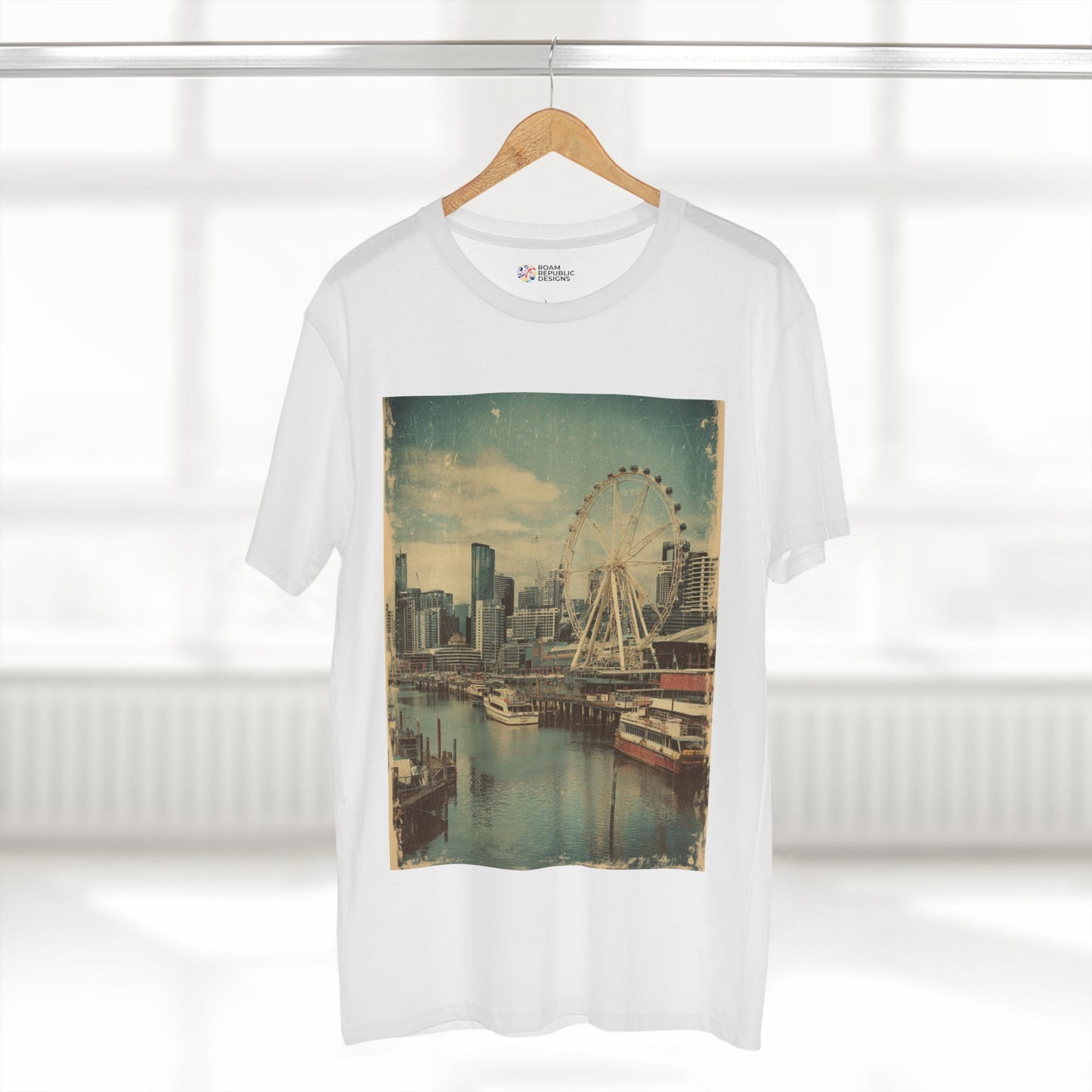 Vintage Docklands Observation Wheel Melbourne Unisex Tee