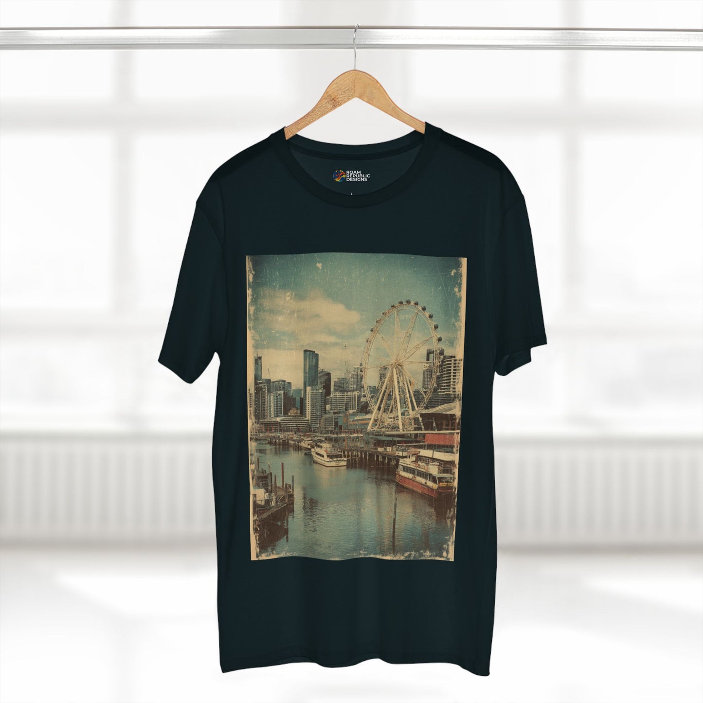 Vintage Docklands Observation Wheel Melbourne Unisex Tee