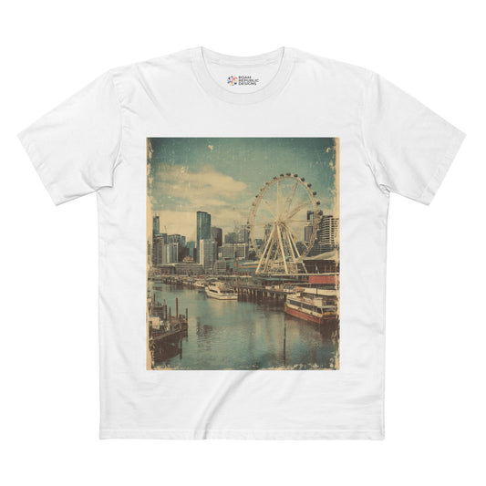 Vintage Docklands Observation Wheel Melbourne Unisex Tee