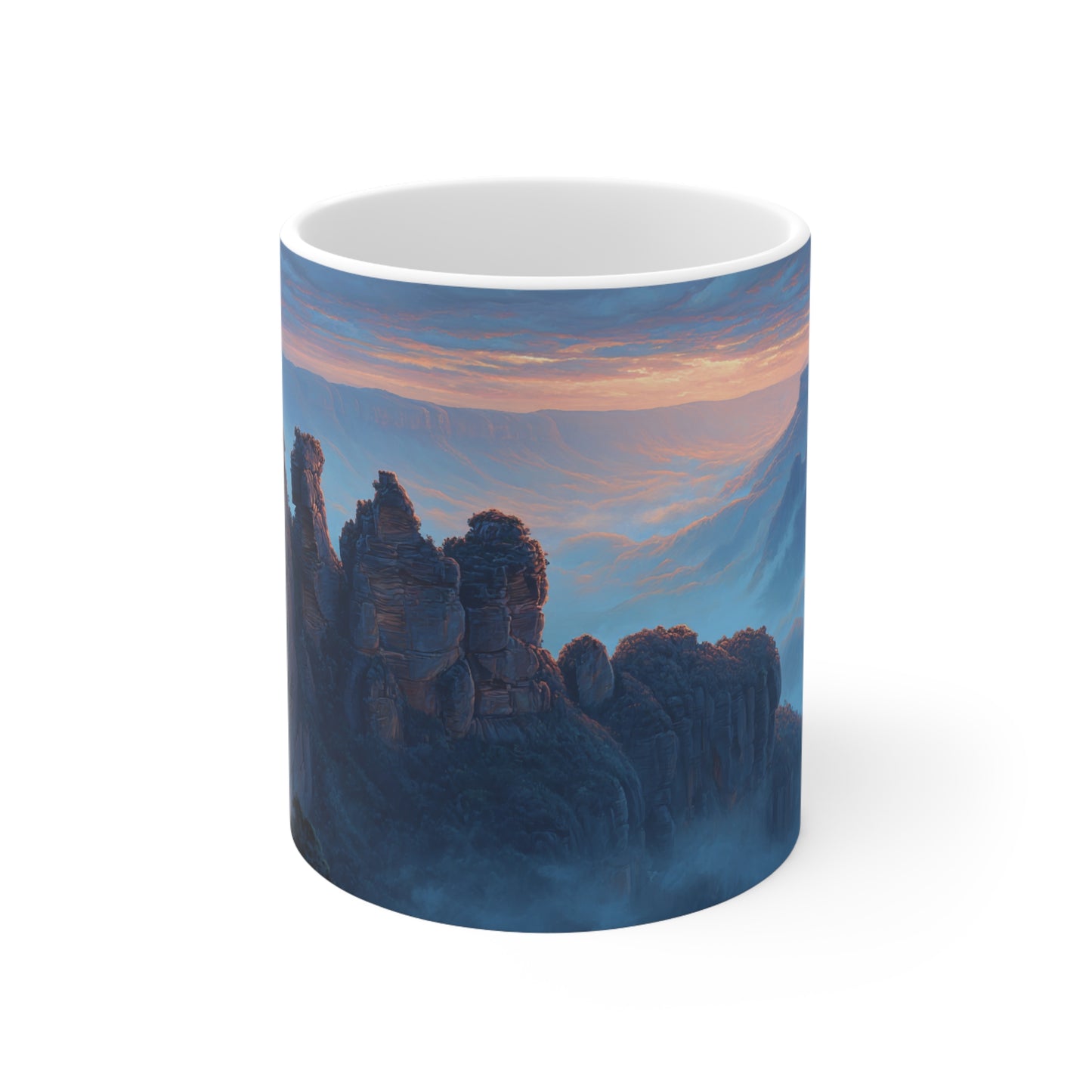 Surrealism Three Sisters Blue Mountains Sydney Ceramic Mug 325ml