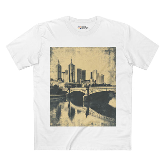 Vintage Yarra River and Princess Bridge Melbourne Unisex Tee
