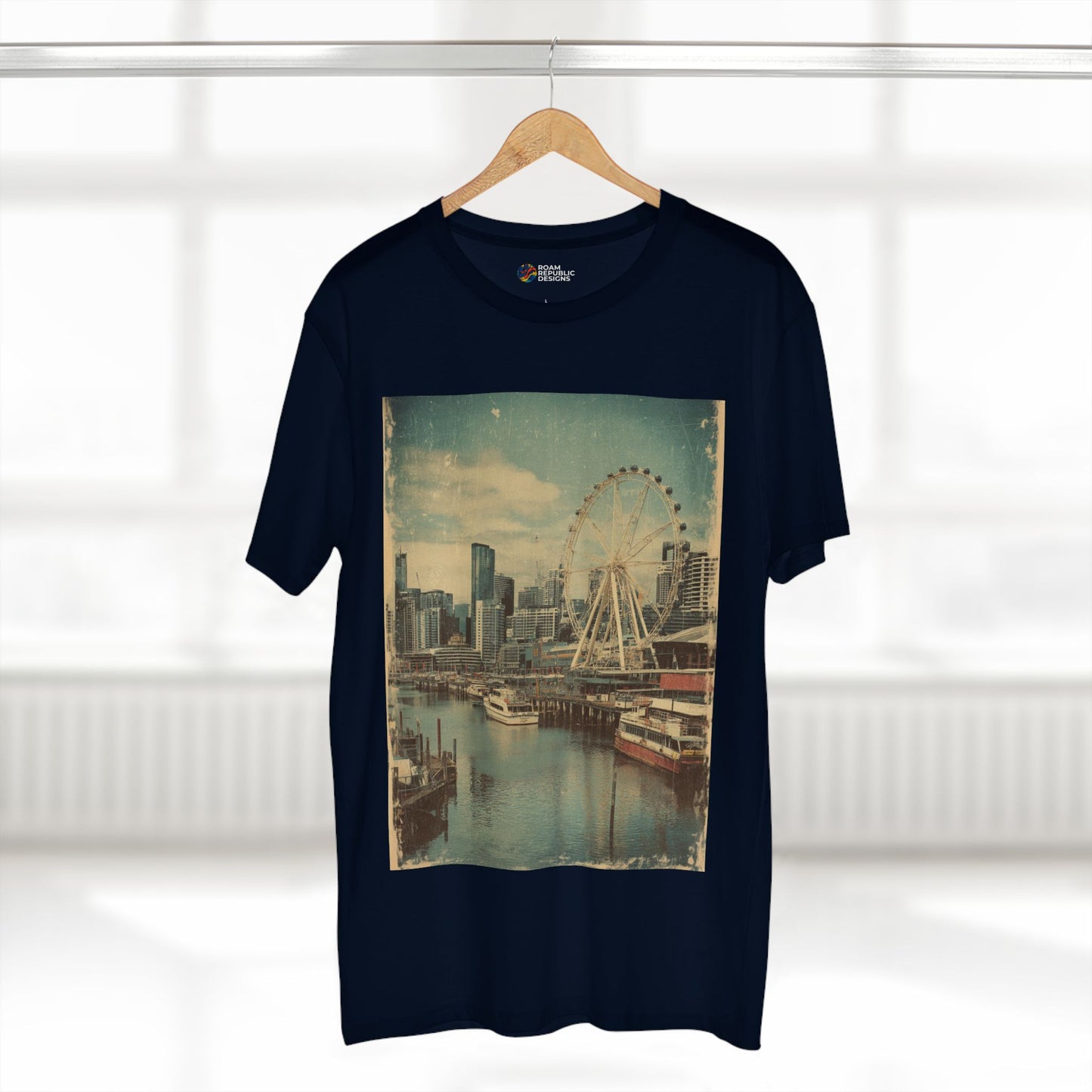 Vintage Docklands Observation Wheel Melbourne Unisex Tee