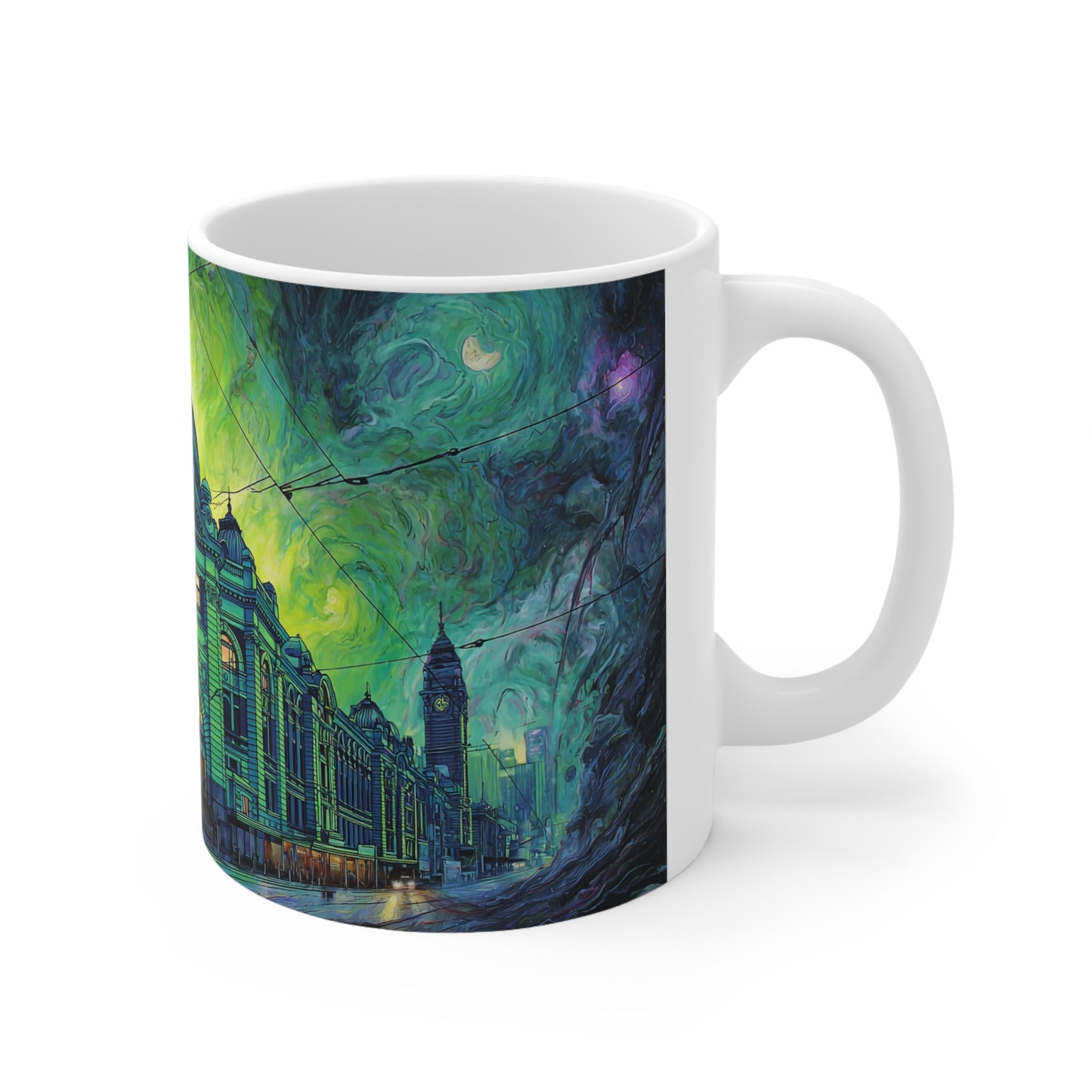 Surrealism Flinders Street Station Melbourne Ceramic Mug 325ml